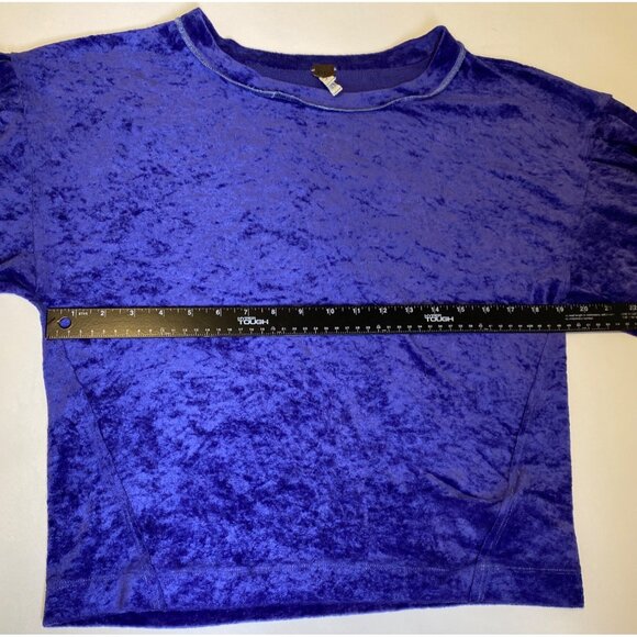 We The Free Milan Crushed Purple Velvet Dolman Long Sleeve Top, Small - Picture 8 of 10